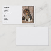 ビーグル犬の子犬の名刺 名刺 (正面/裏面)