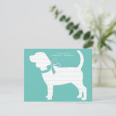 ビーグル犬の子犬 サンキューカード (スタンド正面)