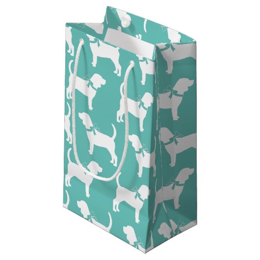 ビーグル犬の子犬 スモールペーパーバッグ (正面アングル)