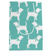 ビーグル犬の子犬 ミディアムペーパーバッグ (裏面)