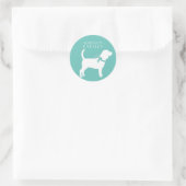 ビーグル犬の子犬 ラウンドシール (バッグ)