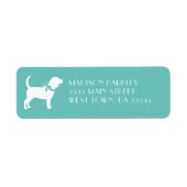 ビーグル犬の子犬 ラベル (正面)