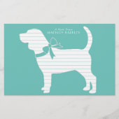 ビーグル犬の子犬 便箋 (正面)