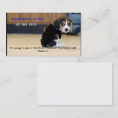 ビーグル犬の子犬、私は…床、Iで小便をするだろう 名刺 (正面/裏面)