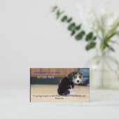 ビーグル犬の子犬、私は…床、Iで小便をするだろう 名刺 (スタンド正面)