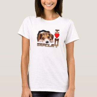 ビーグル犬の小犬 Tシャツ