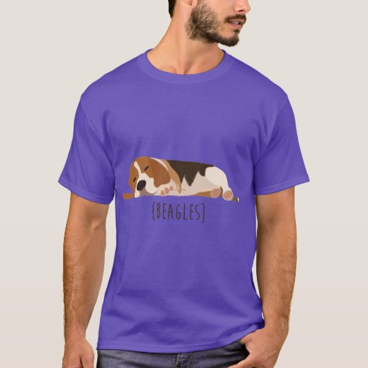 ビーグル犬の少年 Tシャツ (正面)