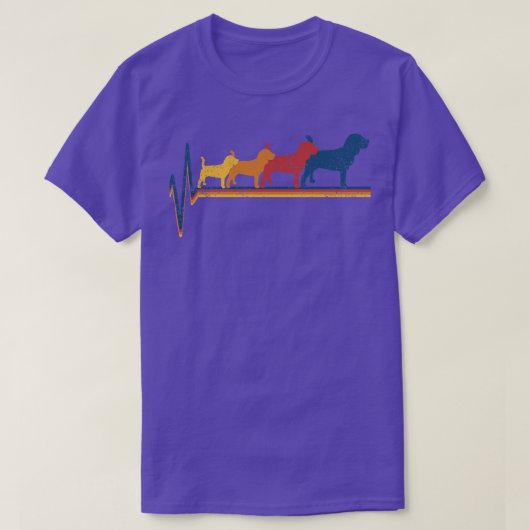 ビーグル犬の心拍 Tシャツ (デザイン正面)