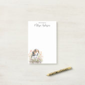 ビーグル犬の恋人かわいい子犬パーソナライズされた名 ポストイット (デスク上)