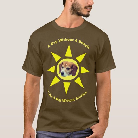 ビーグル犬の恋人がいない日 Tシャツ (正面)
