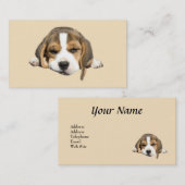 ビーグル犬の恋人の名刺 名刺 (正面/裏面)