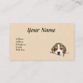 ビーグル犬の恋人の名刺 名刺 (裏面)