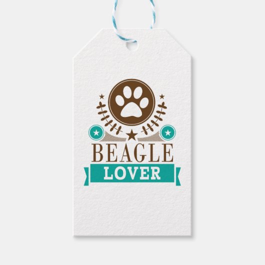 ビーグル犬の恋人 ギフトタグ (正面)