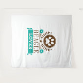 ビーグル犬の恋人 タペストリー (正面(横))