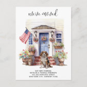 ビーグル犬の愛国パーソナライズされた的なペット移動 案内ポストカード (正面)