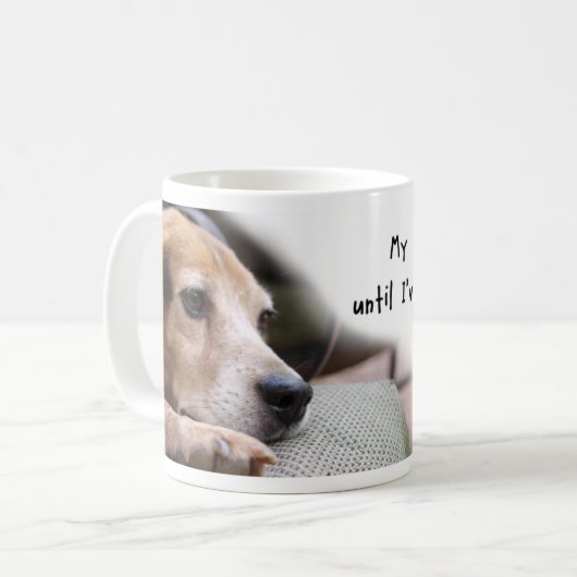 ビーグル犬の方法あなたの日始めて下さい コーヒーマグカップ (正面左)