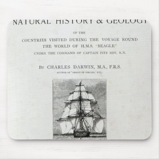 ビーグル犬の旅行 マウスパッド (正面)