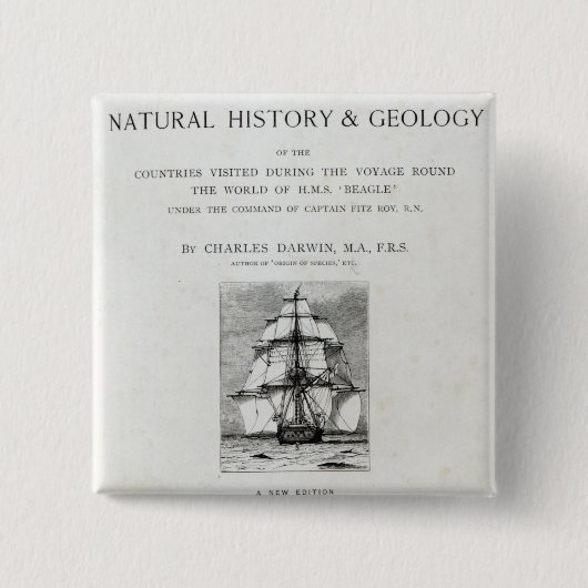 ビーグル犬の旅行 缶バッジ (正面)