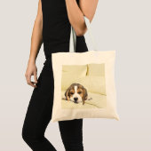 ビーグル犬の枕話のトートバック トートバッグ (正面(商品))