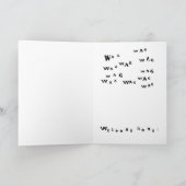 ビーグル犬の歓迎された家の挨拶状-列車車庫 カード (内部)