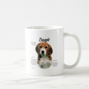 ビーグル犬の歴史のデザイン コーヒーマグカップ