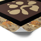 ビーグル犬の毛布で人生は楽しい ポスター (角)