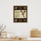 ビーグル犬の毛布で人生は楽しい ポスター (キッチン)