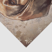 ビーグル犬の水色 薄葉紙 (詳細)