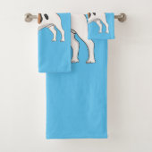 ビーグル犬の漫画イラストレーション バスタオルセット (インサイチュ)