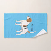 ビーグル犬の漫画イラストレーション バスタオルセット (ハンドタオル)