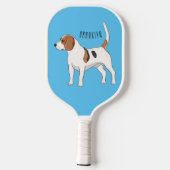 ビーグル犬の漫画イラストレーション ピックルボールラケット (裏面)