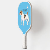 ビーグル犬の漫画イラストレーション ピックルボールラケット (左)