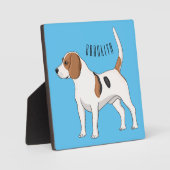 ビーグル犬の漫画イラストレーション フォトプラーク (正面)