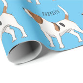 ビーグル犬の漫画イラストレーション ラッピングペーパー (ロールコーナー)