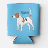 ビーグル犬の漫画イラストレーション 缶クーラー (正面)