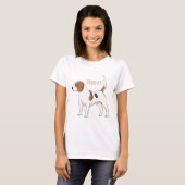 ビーグル犬の漫画イラストレーション Tシャツ (正面フル)