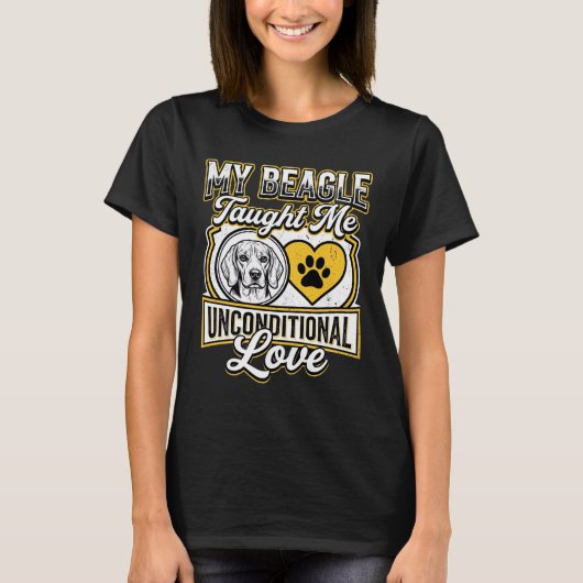 ビーグル犬の無条件の愛の飼い主 Tシャツ (正面)