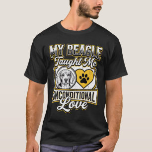 ビーグル犬の無条件の愛 ビーグル犬の飼い主 Tシャツ