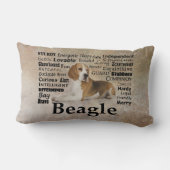 ビーグル犬の特性の枕 ランバークッション (裏面)