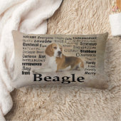 ビーグル犬の特性の枕 ランバークッション (ブランケット)