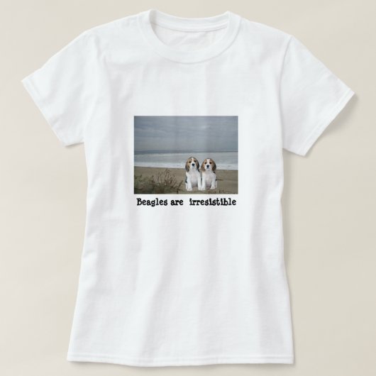 ビーグル犬の相棒のワイシャツ Tシャツ (デザイン正面)