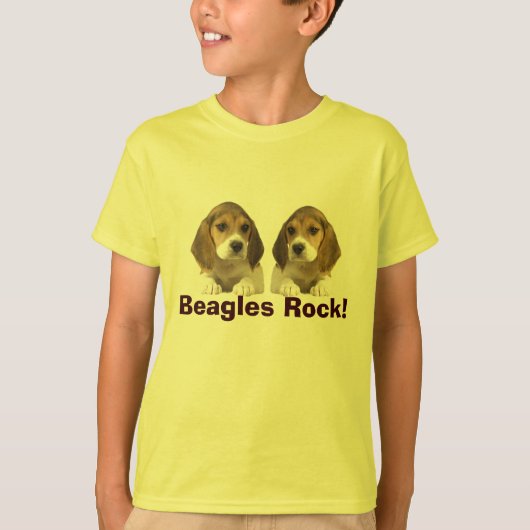 ビーグル犬の石はTシャツをからかいます Tシャツ (正面)