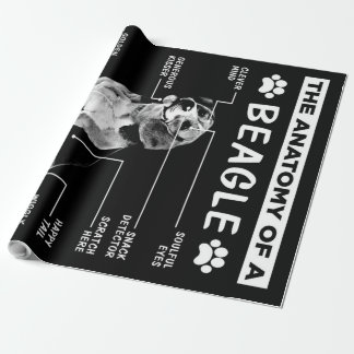 ビーグル犬の解剖学 ラッピングペーパー