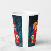 ビーグル犬の車の怖いハロウィーン 紙コップ (左)