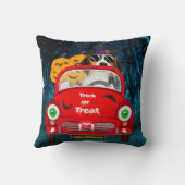 ビーグル犬の車を怖い クッション (裏面)