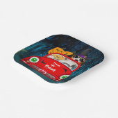 ビーグル犬の車を怖い ペーパープレート (傾斜あり)