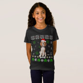ビーグル犬の醜いクリスマス – ビーグル犬ハットサンタ Tシャツ (正面フル)