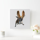 ビーグル犬の風刺壁時計 スクエア壁時計 (ホーム)