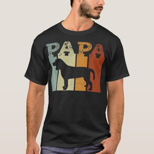 ビーグル犬または子犬の所有者ヴィンテージ- PAPAレトロ Tシャツ (正面)