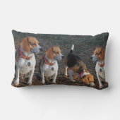 ビーグル犬もっとよりメリーなビーグル犬 ランバークッション (裏面)